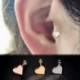 Arany - 2db Piercing Tragus fülbevaló porc Helix szív alakú fülbevalók ékszer ajándék