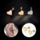 Arany - 2db Piercing Tragus fülbevaló porc Helix szív alakú fülbevalók ékszer ajándék