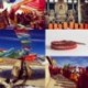 Multi Golden - Vintage férfiak női tibeti buddhista kézzel készített csomók szerencsés kötél karkötő állítható