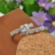 6. - Női Lady Gemstone CZ esküvői eljegyzési gyűrű szett gyűrűk 6-9 méretű ékszerek
