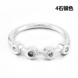 Ezüst-4 kövek - Virágos orrgyűrű Daith piercing porc karika septum gyűrűk Tragus fül ékszerek!