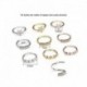 Arany-4 kövek - Virágos orrgyűrű Daith piercing porc karika septum gyűrűk Tragus fül ékszerek!