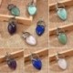 Ametiszt - Természetes ametiszt kőgyöngy energia Reiki csakra szitakötő amulett medál USA