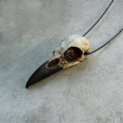D - 3D Holló koponya nyaklánc ötvözet Holló varjú gótikus ajándék gót koponya ékszerek