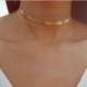 Ezüst - Divat 925 ezüst arany choker vaskos lánc előke nyaklánc női ékszer medál