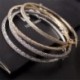 Ezüst - 6 cm-es kerek karika Dangle fülbevaló ékszerek női kristály Diamante strassz nagy