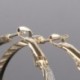 Ezüst - 6 cm-es kerek karika Dangle fülbevaló ékszerek női kristály Diamante strassz nagy