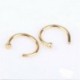 Arany - 2x rozsdamentes acél orr nyitott karika gyűrű fülbevaló testpiercing csavarok elegáns ékszerek