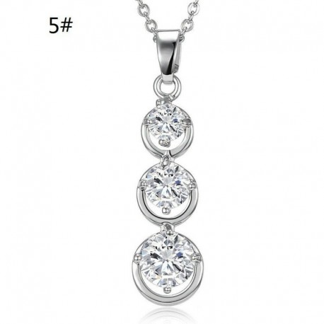 * 5 - 925 ezüst kristály cirkon medál choker lánc nyaklánc női báj ékszer ajándék