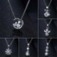 * 5 - 925 ezüst kristály cirkon medál choker lánc nyaklánc női báj ékszer ajándék