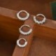 A - Ezüst Huggie Hoop fülbevaló fülpiercing Helix porc Tragus EarStud orrgyűrű