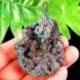 Nincs szín - Természetes pakolás szivárvány titán kristály-Achát Druzy Quartz Geode barkácsfüggő gyöngy