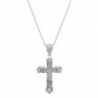 Ezüst - Crystal Cross nyaklánc gyémánt medál ékszerek keresztény feszület lánc Unisex