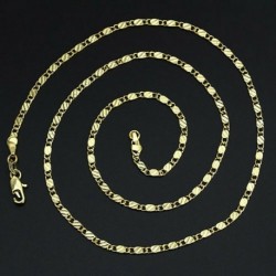 24in - Nők aranyozott 18K rozsdamentes acél 2 mm-es kötéllánc nyaklánc férfi divat ajándék