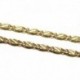 24in - Nők aranyozott 18K rozsdamentes acél 2 mm-es kötéllánc nyaklánc férfi divat ajándék