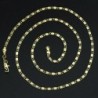 28in - Nők aranyozott 18K rozsdamentes acél 2 mm-es kötéllánc nyaklánc férfi divat ajándék