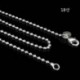 16 hüvelyk - 925 sterling tömör ezüst gyöngy 2,4 mm-es lánc nyaklánc női ékszerek 16-30 &quot