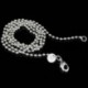 16 hüvelyk - 925 sterling tömör ezüst gyöngy 2,4 mm-es lánc nyaklánc női ékszerek 16-30 &quot
