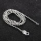16 hüvelyk - 925 sterling tömör ezüst gyöngy 2,4 mm-es lánc nyaklánc női ékszerek 16-30 &quot
