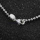 16 hüvelyk - 925 sterling tömör ezüst gyöngy 2,4 mm-es lánc nyaklánc női ékszerek 16-30 &quot