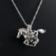 Sárga zöld ló - Ragyog a sötét világító ékszer nyaklánc lánc futó ló ajándék jelen az Egyesült Királyságban