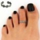 Nincs szín - 12PC-k / szett Celebrity Simple Toe Ring divat női állítható lábú strand ékszerek