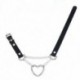 Piros - Női punk choker nyaklánc gallér PU bőr gótikus szív hosszú lánc Egyesült Királyság