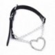 Piros - Női punk choker nyaklánc gallér PU bőr gótikus szív hosszú lánc Egyesült Királyság