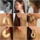 Design-15 arany (5 cm) - Boho geometriai kör kerek Dangle Drop fülbevaló fülbevaló női karácsonyi ékszer ajándék