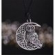 Nincs szín - Istennő Félhold Hold bagoly medál nyaklánc Wicca Pentagram pogány amulett talizmán