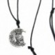 Nincs szín - Istennő Félhold Hold bagoly medál nyaklánc Wicca Pentagram pogány amulett talizmán