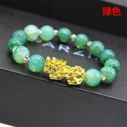 * 4 - Feng Shui fekete obszidián ötvözet vagyon arany pixiu karkötő szerencsés ékszer Egyesült Királyság