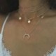 Nincs szín - Vintage női többrétegű varázs medál lánc choker vaskos nyaklánc ékszer Egyesült Királyság