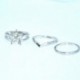 Nincs szín - 3PC-k / szett Celebrity Silver Daisy Toe Ring divat punk stílusú ujjláb ékszerek