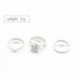 Nincs szín - 3PC-k / szett Celebrity Silver Daisy Toe Ring divat punk stílusú ujjláb ékszerek