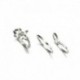 Nincs szín - 3PC-k / szett Celebrity Silver Daisy Toe Ring divat punk stílusú ujjláb ékszerek