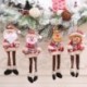 Style-6 zöld (12db HxS: 2x3cm) - Karácsonyi angyal baba játék függő medál fesztivál dísz karácsonyi fa dekoráció