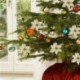 5db arany - 5PCS csillogó művirágok karácsonyfa díszek karácsonyi esküvői dekoráció 2020