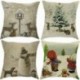 * 3 - Karácsonyi párnahuzat csillogó pamutvászon kanapé dobópárnahuzat lakberendezés