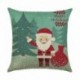 * 24 - Karácsonyi párnahuzat Mikulás pamut vászon kanapé autó dobó párnahuzat lakberendezés