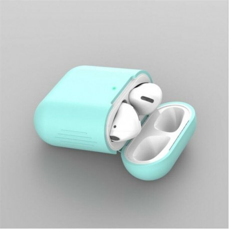 Menta zöld (kulcstartó nélkül) - AirPods szilikon tok   kulcstartó védőbőr új AirPod 2. és 1. tokhoz