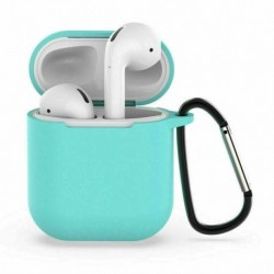 Zöld - AirPods szilikon tok   kulcstartó védőburkolat az AirPod töltőtokhoz