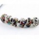 Piros - 20db EZÜST MURANO ÜVEGGÉPEK LÁMPÁK Fit European Charm karkötő DIY ékszerek