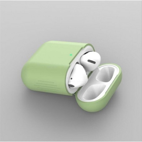 Matcha Green (kulcstartó nélkül ... - AirPods szilikon tok borító védőbőr Apple Airpod töltéshez   kulcstartó