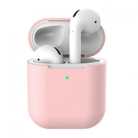Világos rózsaszín (kulcstartó nélkül) - AirPods szilikon tok védőfedél   kulcstartó az Apple AirPod töltőtokhoz