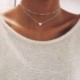 * 39 Arany kettős lánc gyöngy - Vintage többrétegű kristály medál nyaklánc női choker nyaklánc ékszerek új