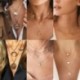 * 15 Ezüst világtérkép nyaklánc - Vintage többrétegű kristály medál nyaklánc női choker nyaklánc ékszerek új