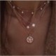 * 9 Többrétegű kristályarany ... - Vintage többrétegű kristály medál nyaklánc női choker nyaklánc ékszerek új