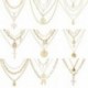 * 9 Többrétegű kristályarany ... - Vintage többrétegű kristály medál nyaklánc női choker nyaklánc ékszerek új