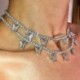 Arany* - Pillangós medál nyaklánc strasszos ragyogó nyilatkozat Crystal Charms Choker